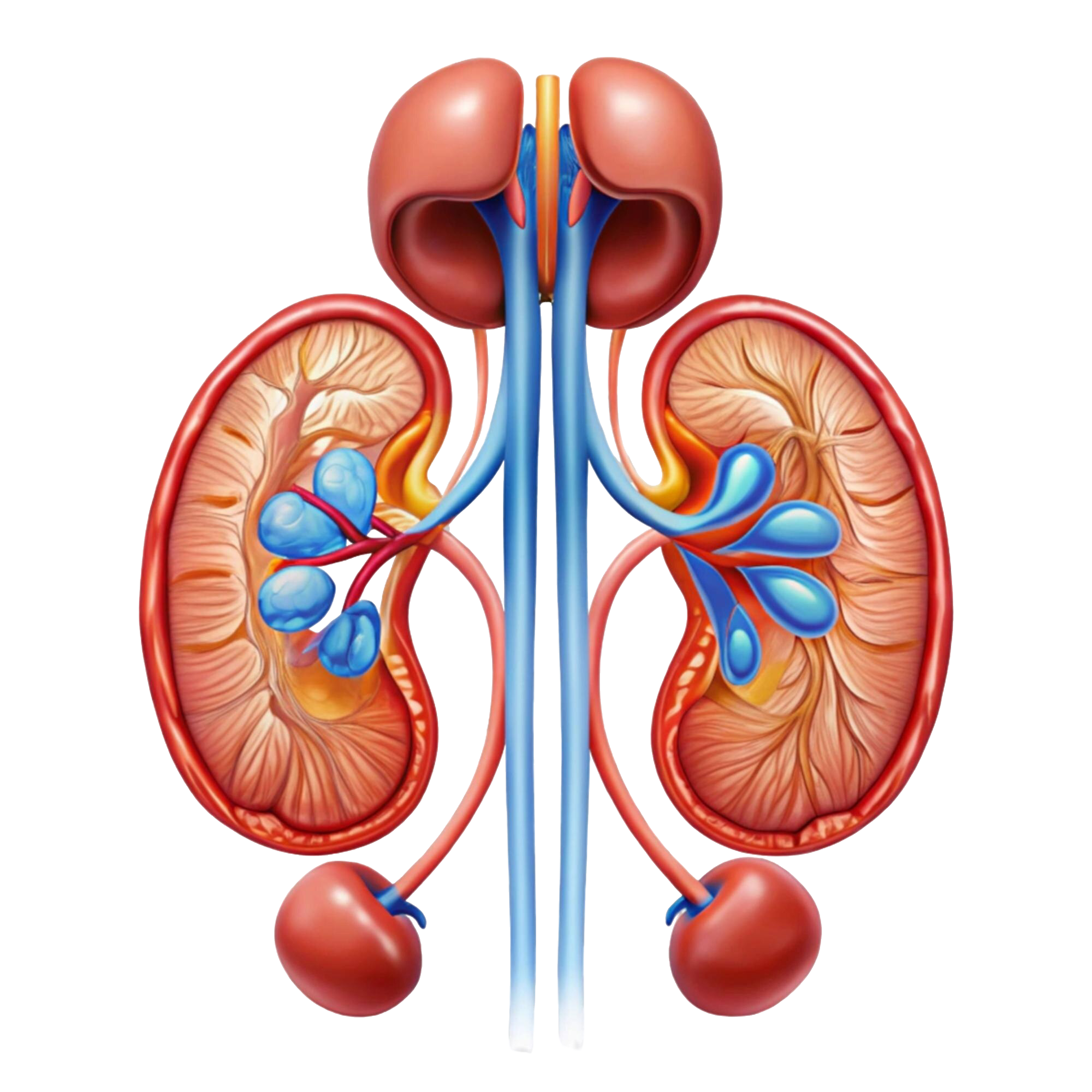 study-body-function-urinary-system-anatomy-transparent-background